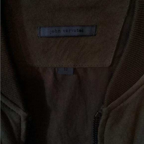 Men’s John Varvatos Olive Green Suede Jacket 52-Some discoloration lining - Picture 15 of 15